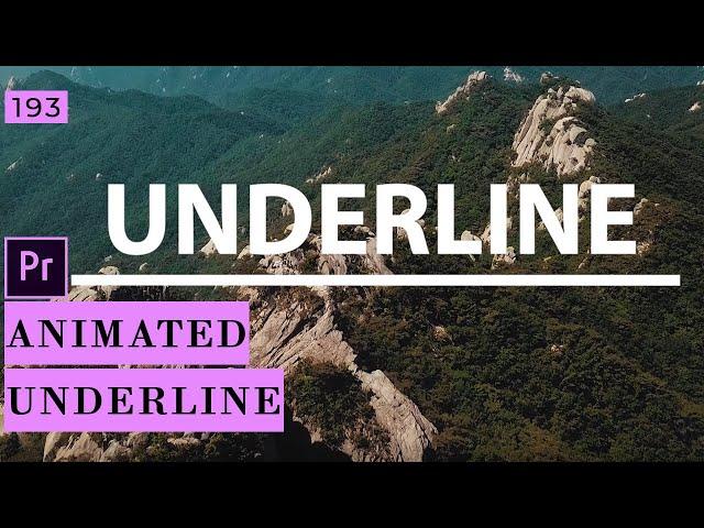 Create an Animated Underline in Premiere Pro