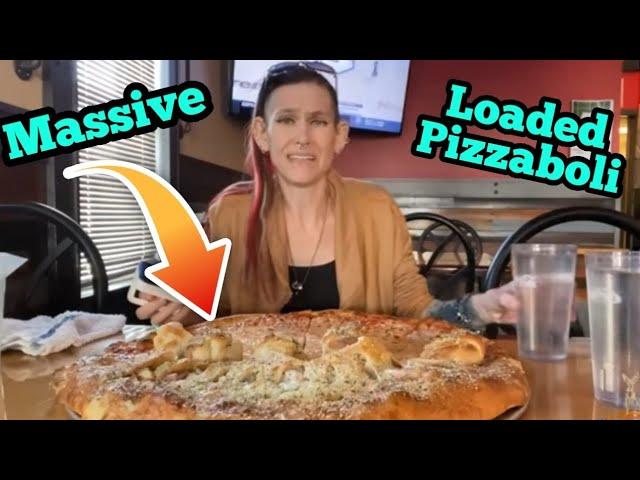 CATTY CORNER MASSIVE PIZZA BOLI CHALLENGE   RECORD ATTEMPT   Molly Schuyler   Mom Vs Food