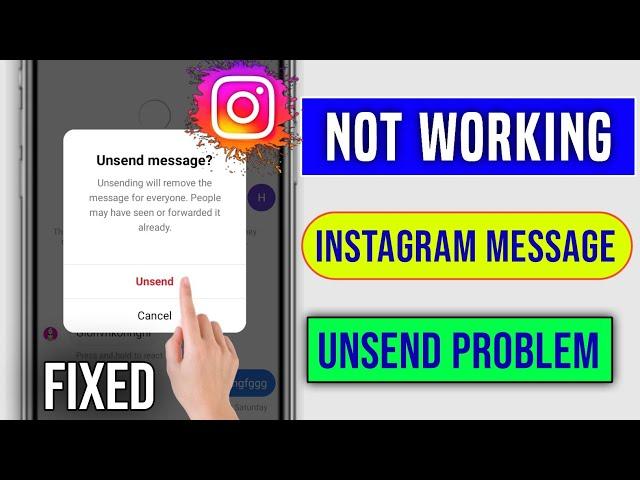 How to fix message unsend problem 2023 | instagram unsend message not working | Instagram Solve