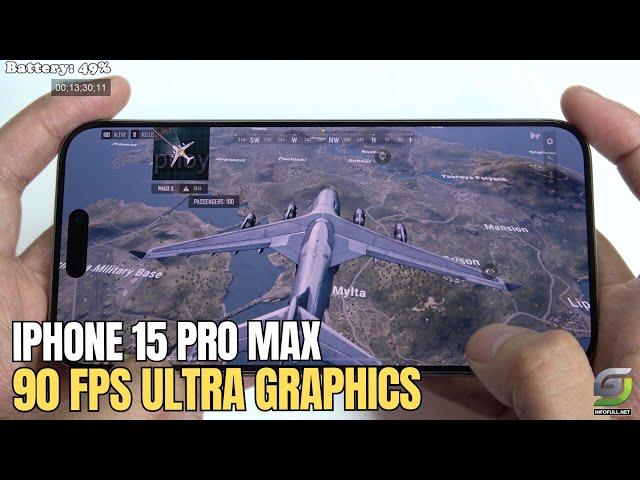iPhone 15 Pro Max test game Pubg NEW STATE Max Setting | 90 FPS Ultra Graphics