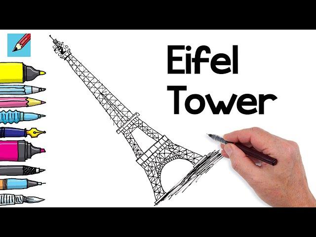 How to draw the Eiffel Tower Real Easy