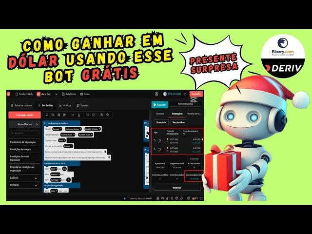 Como Ganhar em Dólar Usando Esse Botgrátis / Free #deriv #botgratis #binarytrading