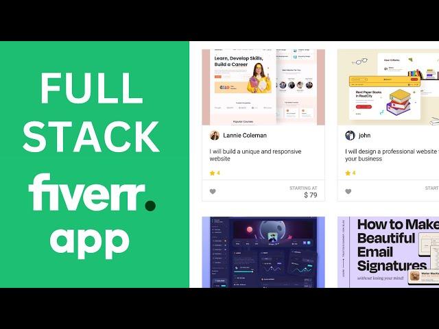 React Node.js Fiverr App Full Tutorial  | MERN Stack Freelance Service App w/ Stripe