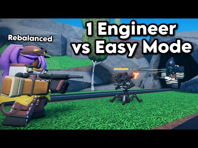 1 Rebalanced Engineer vs Easy Mode | Tower Defense Simulator