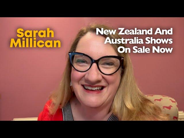 New Zealand and Australia shows ON SALE NOW | Sarah Millican
