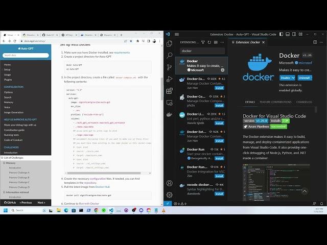 The Official Auto-GPT Setup for Docker in Windows