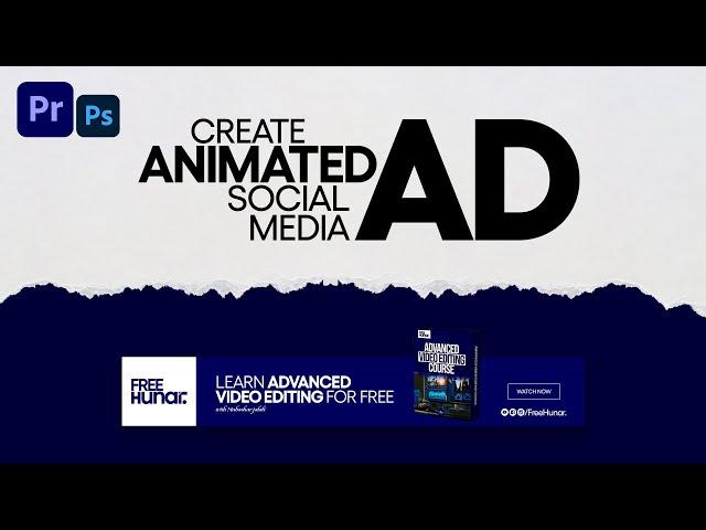 Create Animated Social Media Ad in premiere pro @FreeHunar.