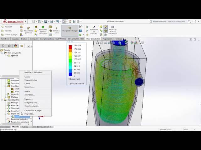 solidworks : flow simulation cyclone