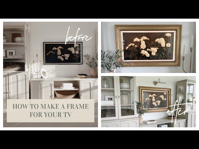 HOW TO MAKE A FRAME FOR YOUR TV | SAMSUNG FRAME TV DIY | HOME DECOR ON A BUDGET