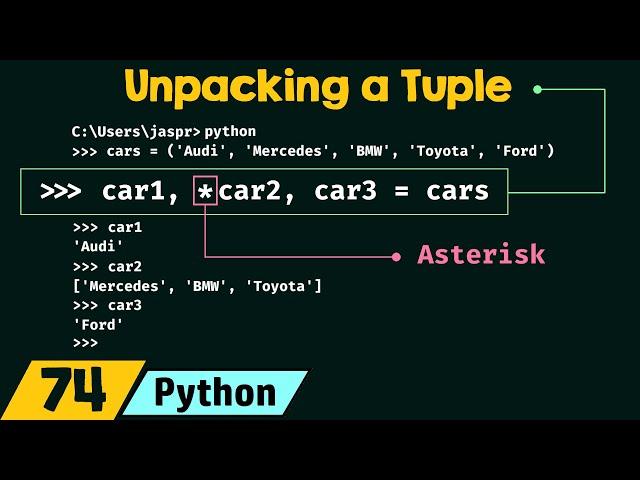 Unpacking a Tuple in Python