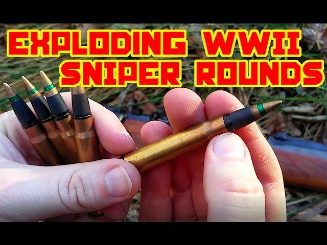 EXPLODING WW2 Sniper Ammunition - 8mm