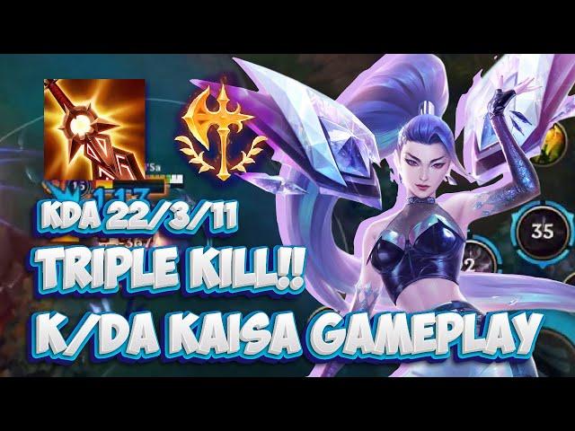 22 KILL !! TOP RANK BUILD KDA KAISA GAMEPLAY / WILD RIFT (BUILD + RUNES)