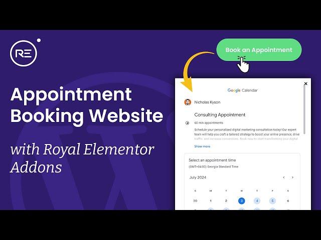 How to Build an Appointment Booking Website with Royal Elementor Addons