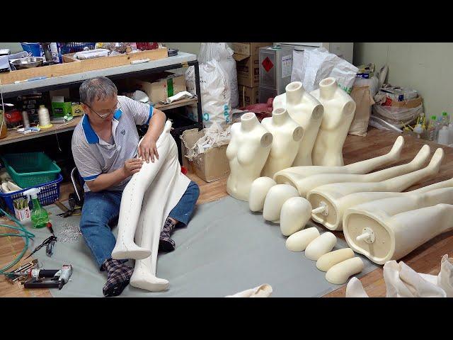 Process of Making Urethane Mannequin. 30-Year-Old Mannequin Manufacturing Factory in Korea