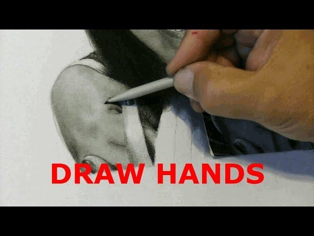 HOW TO Draw Realistic Hands with Graphite and Charcoal Tutorial | Rixcandoit