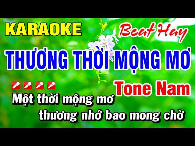 Karaoke Thương Thời Mộng Mơ (Beat Hay) Nhạc Sống Tone Nam | Hoài Phong Organ