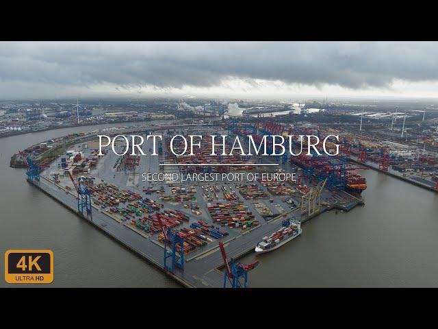 Port of Hamburg | 2nd Largest Port Of Europe | 4K Drone Video