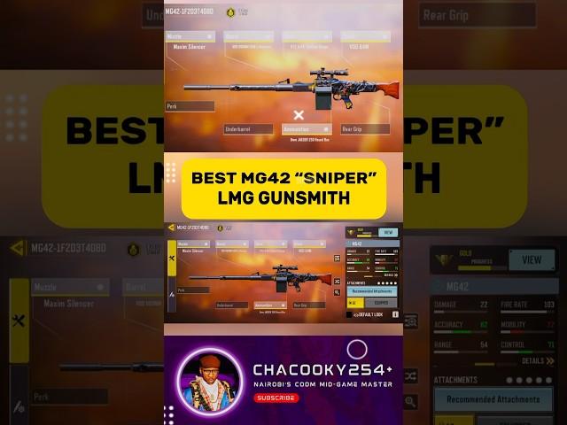  Best MG42 Sniper LMG Gunsmith 🫡 for Battle Royale #chacooky254 #codmobiletips #BattleRoyale