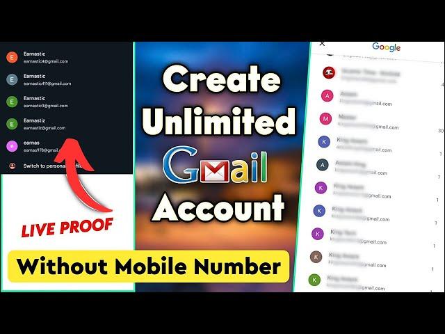 Create Unlimited Gmail Accounts WITHOUT Phone Number