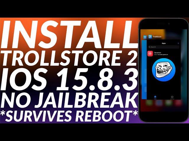 How to Install Trollstore 2 iOS 15.8.3 Without Jailbreak with TrollInstallerX 15.8.3 | Full Guide