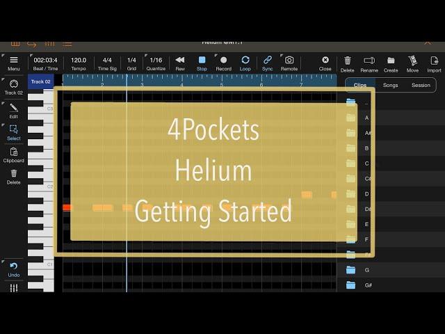 4Pockets Helium - Tutorial Part 1: Getting Started - AUv3 Midi Sequencer