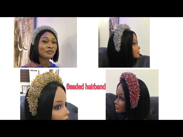 How to make beaded hair band yourself