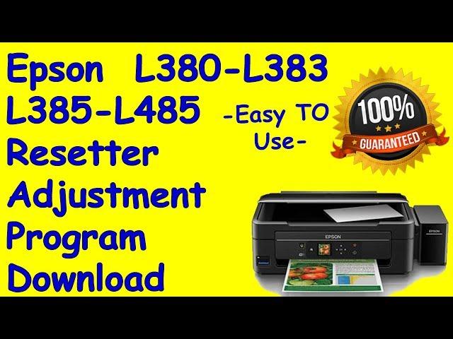 Epson L380 L383 L385 L485 Resetter Adjustment Program download