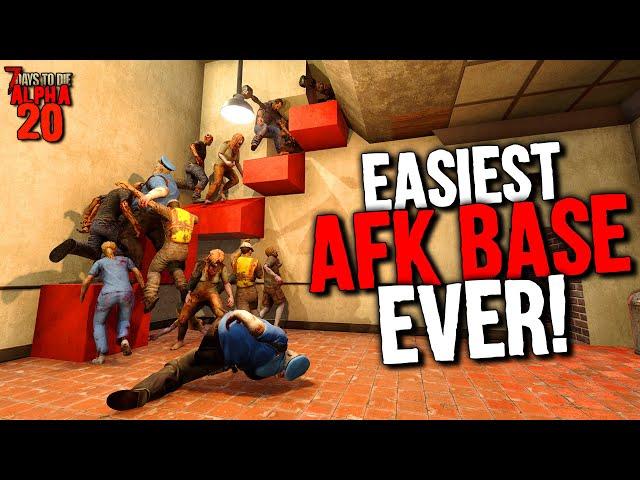 7 Days to Die: The SIX BLOCK AFK BASE! (Seriously) | Best AFK Horde Base EVER for Alpha 20 Stable!