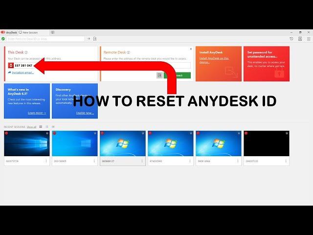 HOW TO RESET ANYDESK ID