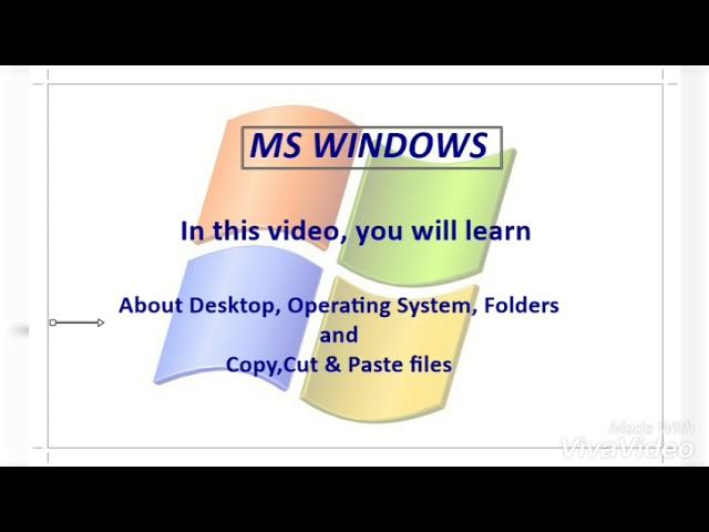 About Windows XP Operating system, Desktop, Folders and Copy-Cut and Paste || AdityaSahu Creations