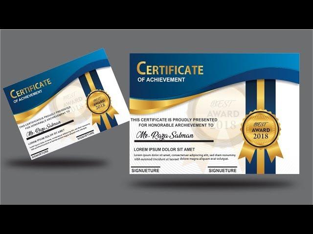 CorelDraw Tutorial - How To Design Certificate in CorelDraw X7 || Full beginners Tutorial