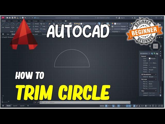 AutoCAD How To Trim Circle