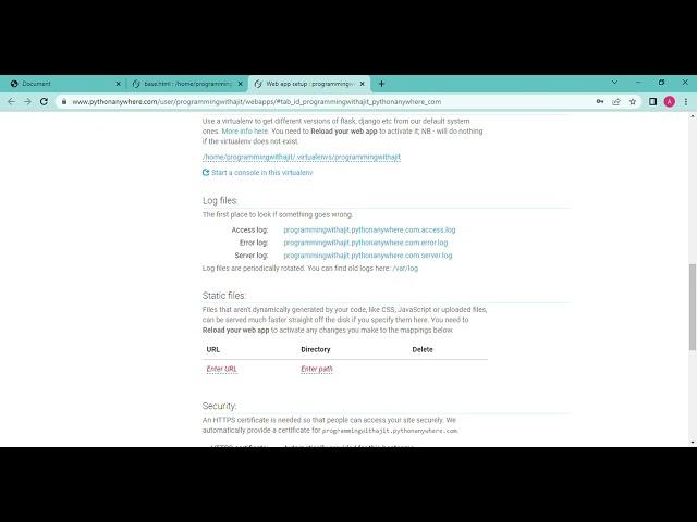 #3 Configure your static files in Django website at pythonanywhere with manual configurations