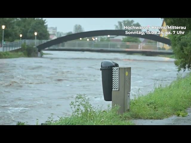 Hochwasser Krems Mitterau Sonntag 15.September 2024