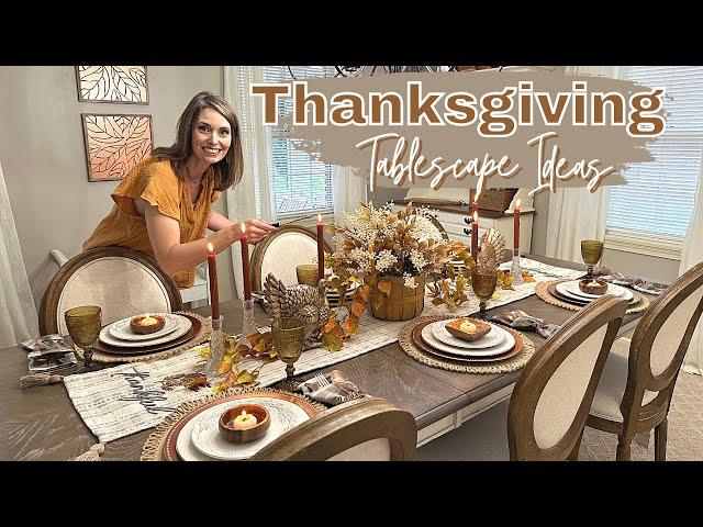 BEAUTIFUL THANKSGIVING TABLESCAPE IDEAS | SIMPLE THANKSGIVING DINNER TABLE SETTING