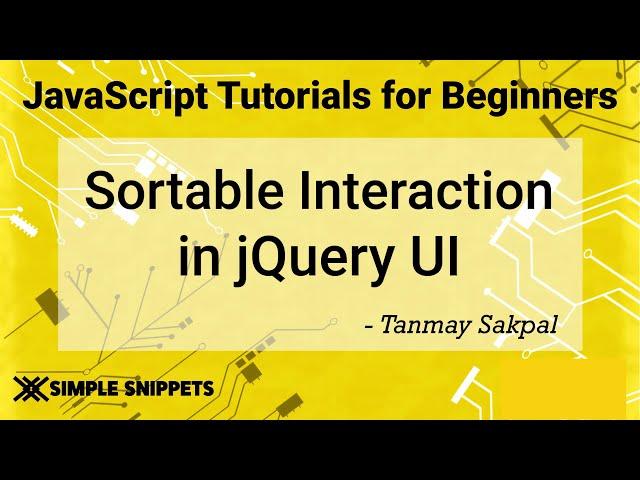 57 - Sortable Widget in jQuery UI | jQuery Tutorials for Beginners | jQuery UI Library