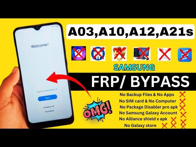 Samsung Galaxy A03,A10,A12,A21s FRP Bypass || Package Disabler Pro Not Working Solution New Update