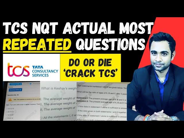 TCS NQT Most Repeated Questions | TCS NQT 2024 | TCS PYQ's | Brahmastra Series
