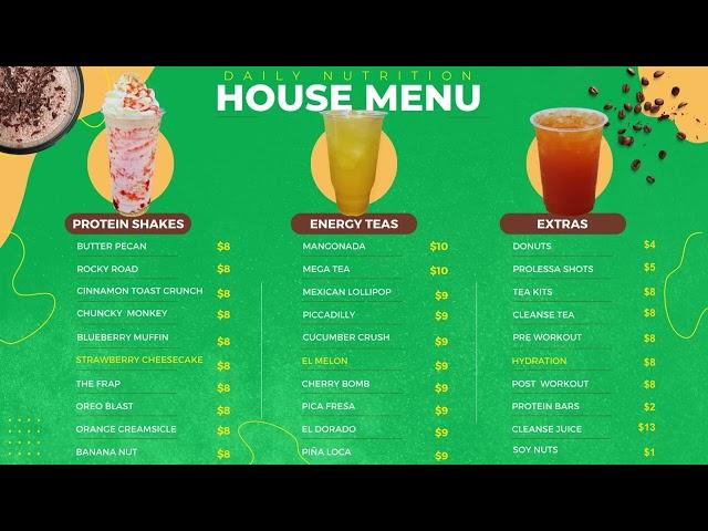 Daily Nutrition House Menu 8