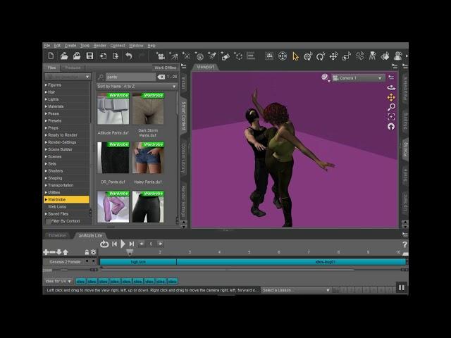 How to hide your mistakes with an animated camera in DAZ3D