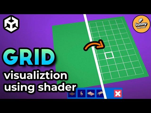 Showing grid using Shader in Unity - Grid Placement System P2