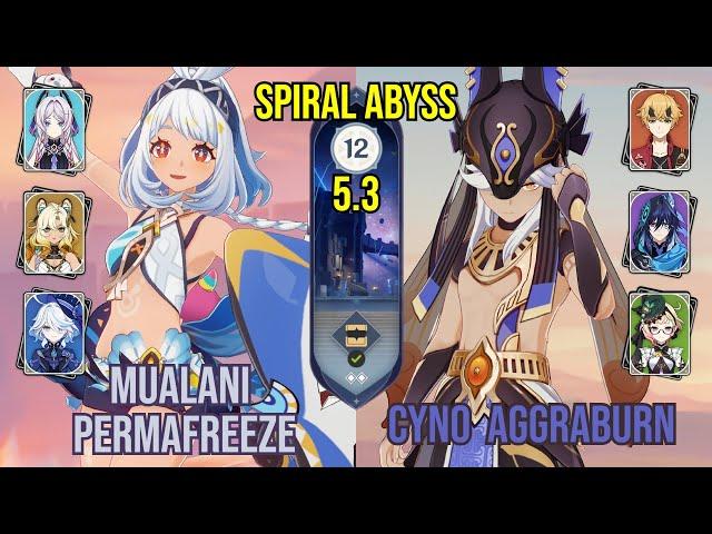 [Commentary] C0 Mualani Permafreeze + C0 Cyno AggraBurn | Spiral Abyss 5.3 | Genshin Impact