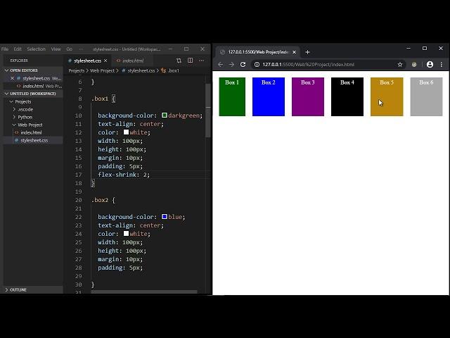 CSS Flexbox Tutorial - 7 - Flex Shrink