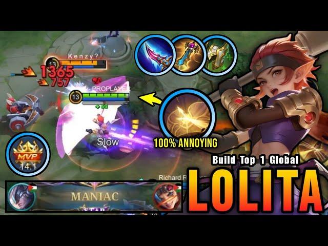 I'M YOUR SHIELD!! Super Annoying Tank Lolita MVP Plays!! - Build Top 1 Global Lolita ~ MLBB