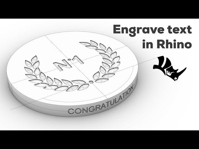 How to engrave text in rhino