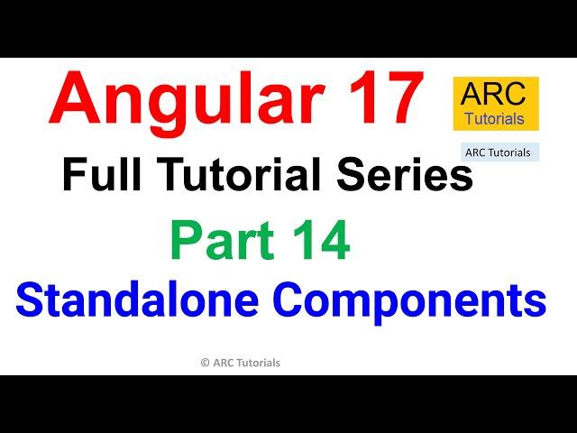 Angular 17 Tutorial #14 - Standalone Components | Angular 17 Tutorial For Beginners