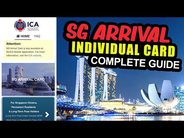 How to complete SG Arrival Card Online Tutorial | My ICA Singapore Arrival Card