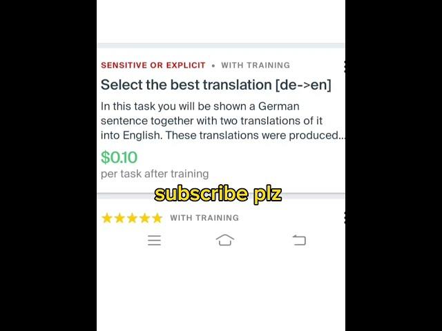 Select the best translation [ de-en] $0.10 . training+Exam accepted