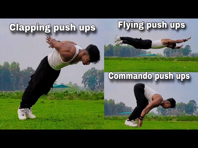 How to do clapping, flying and commando push ups || Bangali Babu || Naxalbari