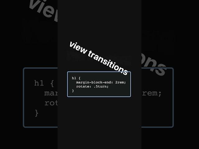 Animate display: none (and more!) with View Transitions